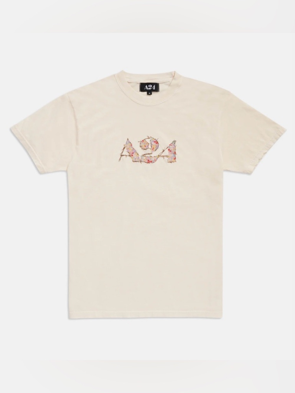 A24 May Queen Embroidered Logo Tee in Unisex